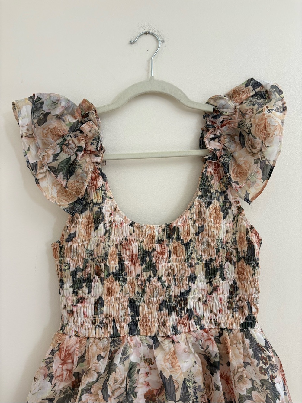 Sophie Forever & Always Organza Midi Dress Med Floral Smocked Tiered Cottagecore - Picture 3 of 14